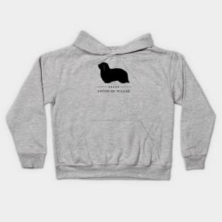 Coton de Tulear Black Silhouette Kids Hoodie